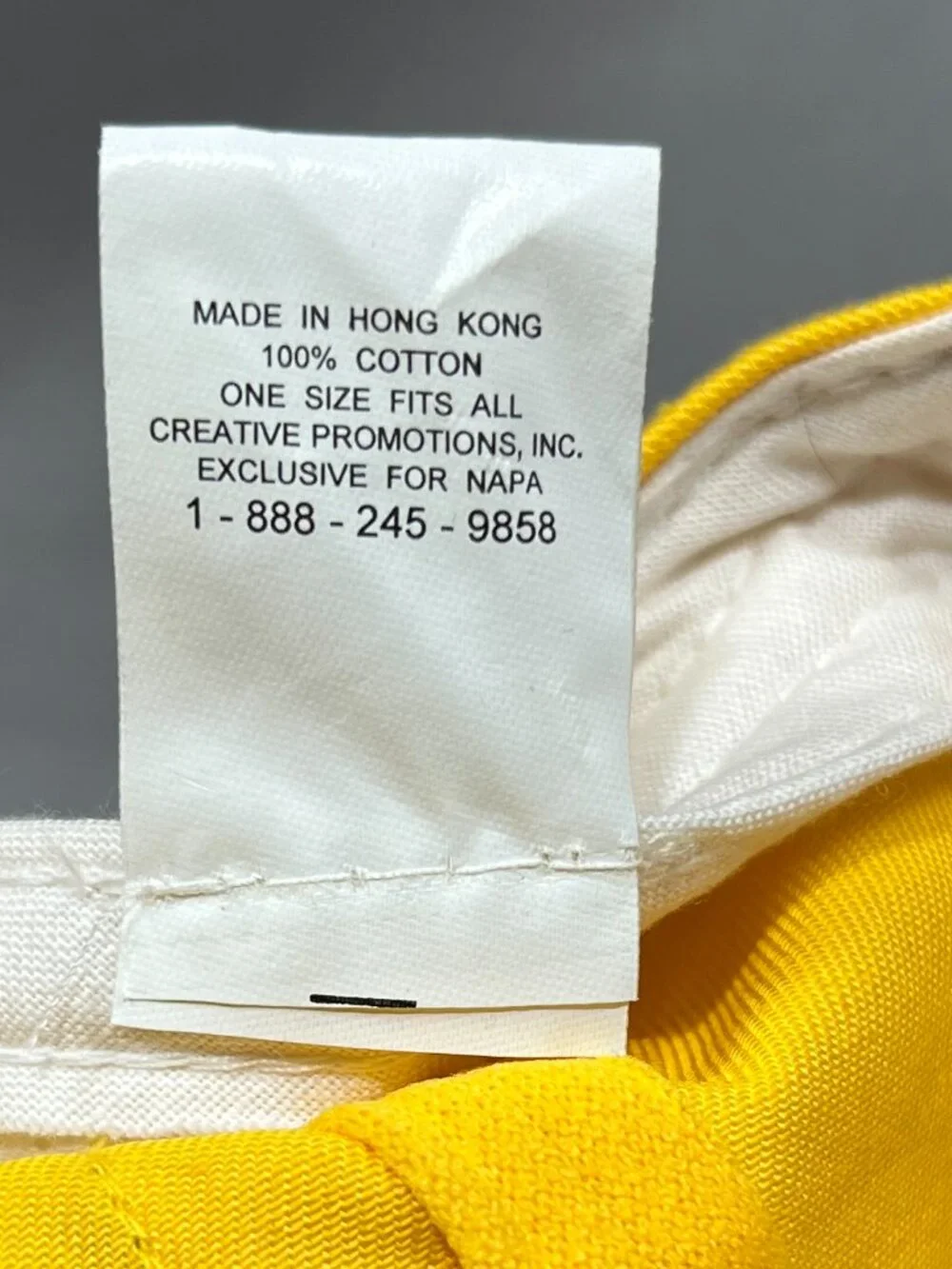 Vtg Napa Parts 75th Anniversary Strapback Hat Yellow Gold Adjustable Mens Cap